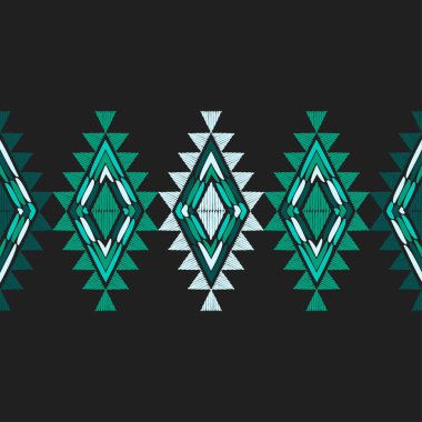 Etnik Boho Dikişsiz desen. Dantel. Kumaş üzerine nakış. Patchwork dokusu. Dokuma. Geleneksel süs. Kabile deseni. Halk motif. Duvar kağıdı, tekstil, sarma, Web için kullanılabilir.