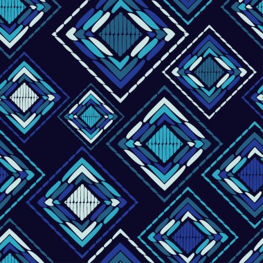 Etnik Boho Dikişsiz desen. Dantel. Kumaş üzerine nakış. Patchwork dokusu. Dokuma. Geleneksel süs. Kabile deseni. Halk motif. Duvar kağıdı, tekstil, sarma, Web için kullanılabilir.