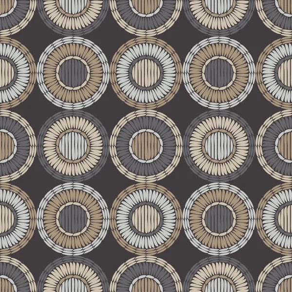 Patrón Sin Costuras Lunares Mosaico Figuras Étnicas Textura Modelada Fondo — Vector de stock