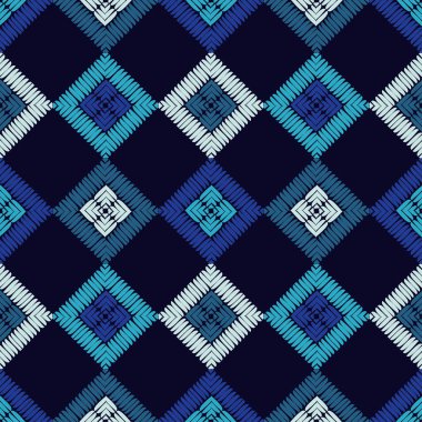 Etnik Boho Dikişsiz desen. Dantel. Kumaş üzerine nakış. Patchwork dokusu. Dokuma. Geleneksel süs. Kabile deseni. Halk motif. Duvar kağıdı, tekstil, sarma, Web için kullanılabilir.