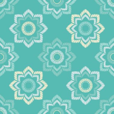 Etnik Boho Dikişsiz desen. Dantel. Kumaş üzerine nakış. Patchwork dokusu. Dokuma. Geleneksel süs. Kabile deseni. Halk motif. Duvar kağıdı, tekstil, sarma, Web için kullanılabilir.