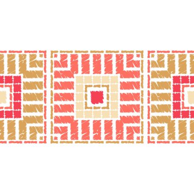 Etnik Boho Dikişsiz desen. Dantel. Kumaş üzerine nakış. Patchwork dokusu. Dokuma. Geleneksel süs. Kabile deseni. Halk motif. Duvar kağıdı, tekstil, sarma, Web için kullanılabilir.