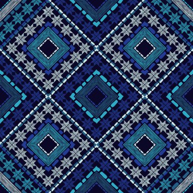 Etnik Boho Dikişsiz desen. Dantel. Kumaş üzerine nakış. Patchwork dokusu. Dokuma. Geleneksel süs. Kabile deseni. Halk motif. Duvar kağıdı, tekstil, sarma, Web için kullanılabilir.