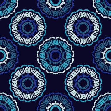 Etnik Boho Dikişsiz desen. Dantel. Kumaş üzerine nakış. Patchwork dokusu. Dokuma. Geleneksel süs. Kabile deseni. Halk motif. Duvar kağıdı, tekstil, sarma, Web için kullanılabilir.