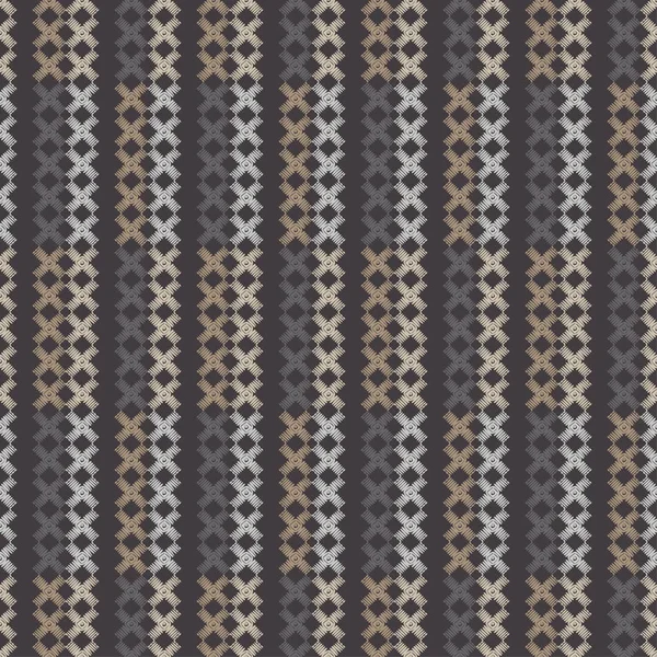 Modèle Sans Couture Boho Ethnique Dentelle Broderie Sur Tissu Texture — Image vectorielle