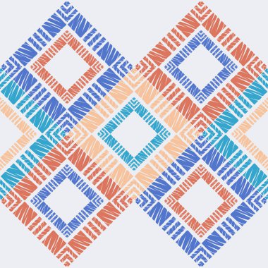 Etnik Boho Dikişsiz desen. Dantel. Kumaş üzerine nakış. Patchwork dokusu. Dokuma. Geleneksel süs. Kabile deseni. Halk motif. Duvar kağıdı, tekstil, sarma, Web için kullanılabilir.