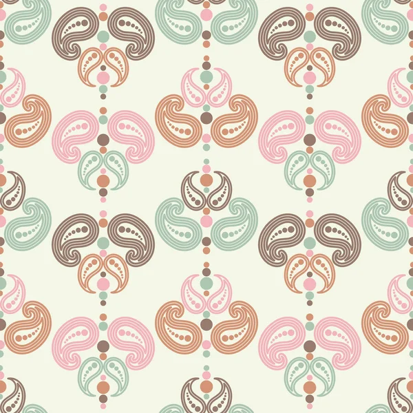 Ornement Paisley Pois Modèle Sans Couture Boho Ethnique Ikat Ornement — Image vectorielle