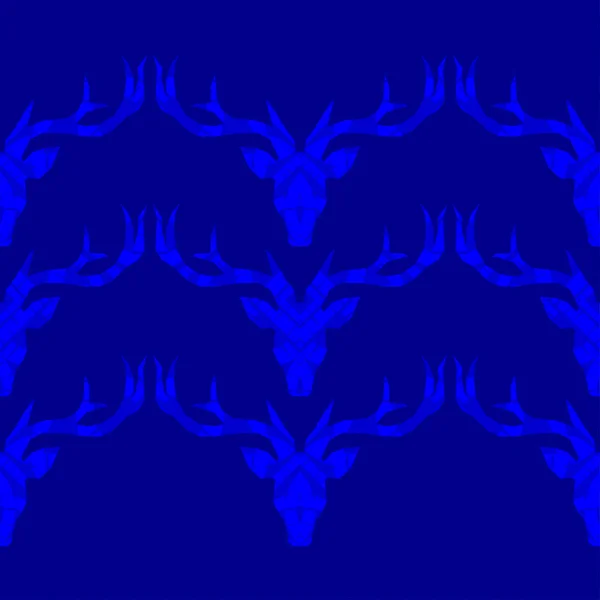 Deer Silhouette Pattern Vibrant Colors Celts Seamless Vector Background Graphic — Stock Vector