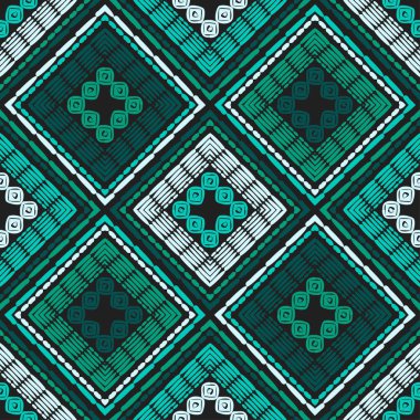 Etnik Boho Dikişsiz desen. Dantel. Kumaş üzerine nakış. Patchwork dokusu. Dokuma. Geleneksel süs. Kabile deseni. Halk motif. Duvar kağıdı, tekstil, sarma, Web için kullanılabilir.