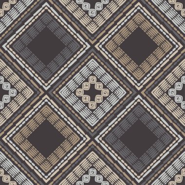 Etnik Boho Dikişsiz desen. Dantel. Kumaş üzerine nakış. Patchwork dokusu. Dokuma. Geleneksel süs. Kabile deseni. Halk motif. Duvar kağıdı, tekstil, sarma, Web için kullanılabilir.