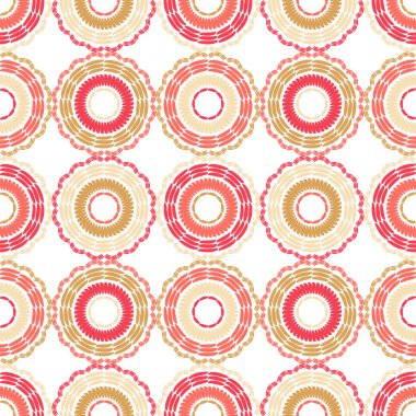 Polka noktalar Dikişsiz desen. Etnik figürlerin mozaiği. Desenli doku. Geometrik arka plan. Duvar kağıdı, tekstil, davet kartı, sarma, Web sayfası arka plan için kullanılabilir.