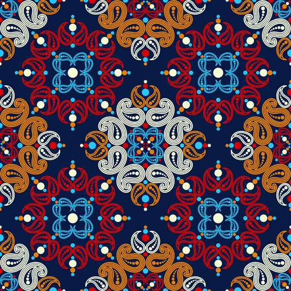Paisley süsleme. Polka nokta. Etnik Boho Dikişsiz desen. Ikat. Geleneksel süs. Halk motif. Duvar kağıdı, tekstil, davet kartı, sarma, Web sayfası arka plan için kullanılabilir.