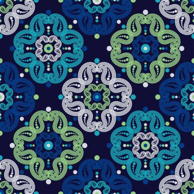 Paisley süsleme. Polka nokta. Etnik Boho Dikişsiz desen. Ikat. Geleneksel süs. Halk motif. Duvar kağıdı, tekstil, davet kartı, sarma, Web sayfası arka plan için kullanılabilir.