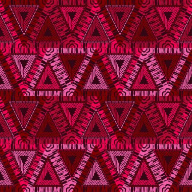 Etnik Boho Dikişsiz desen. Dantel. Kumaş üzerine nakış. Patchwork dokusu. Dokuma. Geleneksel süs. Kabile deseni. Halk motif. Duvar kağıdı, tekstil, sarma, Web için kullanılabilir.