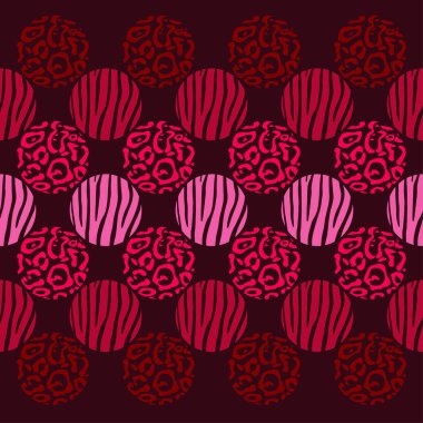 Leopar ve Zebra lekeleri. Polka noktaları kusursuz desen. Etnik figürlerin mozaiği. Desenli doku. Geometrik arka plan. Duvar kağıdı, tekstil, davetiye kartı, sarma, web sayfası arka plan için kullanılabilir.