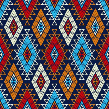 Etnik Boho Dikişsiz desen. Dantel. Kumaş üzerine nakış. Patchwork dokusu. Dokuma. Geleneksel süs. Kabile deseni. Halk motif. Duvar kağıdı, tekstil, sarma, Web için kullanılabilir.