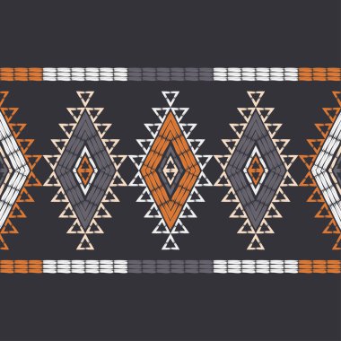 Etnik Boho Dikişsiz desen. Dantel. Kumaş üzerine nakış. Patchwork dokusu. Dokuma. Geleneksel süs. Kabile deseni. Halk motif. Duvar kağıdı, tekstil, sarma, Web için kullanılabilir.