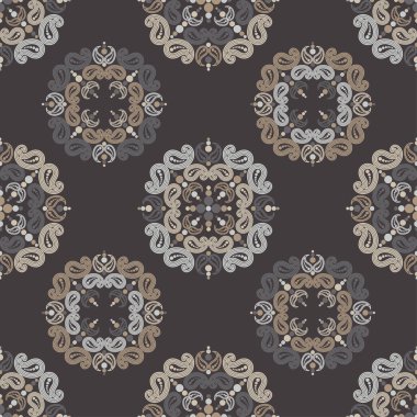 Paisley süsleme. Polka nokta. Etnik Boho Dikişsiz desen. Ikat. Geleneksel süs. Halk motif. Duvar kağıdı, tekstil, davet kartı, sarma, Web sayfası arka plan için kullanılabilir.