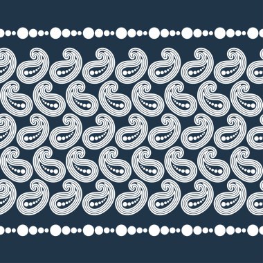 Paisley süsleme. Polka nokta. Etnik Boho Dikişsiz desen. Ikat. Geleneksel süs. Halk motif. Duvar kağıdı, tekstil, davet kartı, sarma, Web sayfası arka plan için kullanılabilir. 