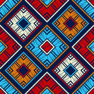 Etnik Boho Dikişsiz desen. Dantel. Kumaş üzerine nakış. Patchwork dokusu. Dokuma. Geleneksel süs. Kabile deseni. Halk motif. Duvar kağıdı, tekstil, sarma, Web için kullanılabilir.