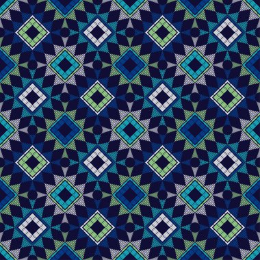 Etnik Boho Dikişsiz desen. Dantel. Kumaş üzerine nakış. Patchwork dokusu. Dokuma. Geleneksel süs. Kabile deseni. Halk motif. Duvar kağıdı, tekstil, sarma, Web için kullanılabilir.