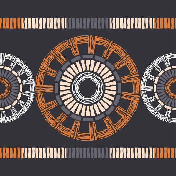 Polka noktalar Dikişsiz desen. Etnik figürlerin mozaiği. Desenli doku. Geometrik arka plan. Duvar kağıdı, tekstil, davet kartı, sarma, Web sayfası arka plan için kullanılabilir.