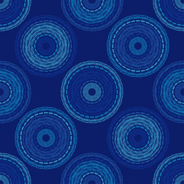 Pois Motif Sans Couture Mosaïque Figures Ethniques Texture Motifs Fond — Image vectorielle