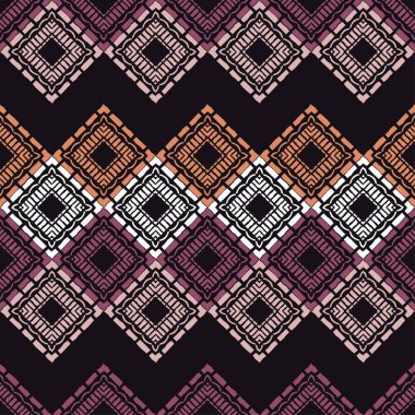 Etnik Boho Dikişsiz desen. Dantel. Kumaş üzerine nakış. Patchwork dokusu. Dokuma. Geleneksel süs. Kabile deseni. Halk motif. Duvar kağıdı, tekstil, sarma, Web için kullanılabilir.