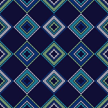 Etnik Boho Dikişsiz desen. Dantel. Kumaş üzerine nakış. Patchwork dokusu. Dokuma. Geleneksel süs. Kabile deseni. Halk motif. Duvar kağıdı, tekstil, sarma, Web için kullanılabilir.