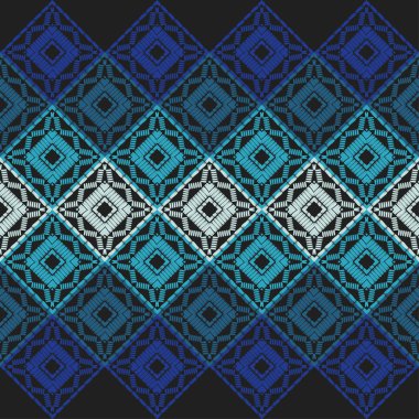 Etnik Boho Dikişsiz desen. Dantel. Kumaş üzerine nakış. Patchwork dokusu. Dokuma. Geleneksel süs. Kabile deseni. Halk motif. Duvar kağıdı, tekstil, sarma, Web için kullanılabilir.