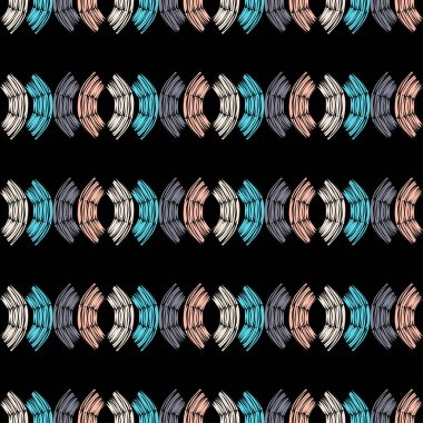 Etnik Boho Dikişsiz desen. Dantel. Kumaş üzerine nakış. Patchwork dokusu. Dokuma. Geleneksel süs. Kabile deseni. Halk motif. Duvar kağıdı, tekstil, sarma, Web için kullanılabilir. 