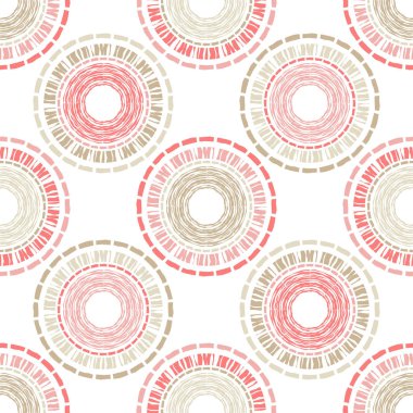 Polka noktalar Dikişsiz desen. Etnik figürlerin mozaiği. Desenli doku. Geometrik arka plan. Duvar kağıdı, tekstil, davet kartı, sarma, Web sayfası arka plan için kullanılabilir.