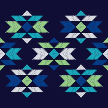 Etnik Boho Dikişsiz desen. Dantel. Kumaş üzerine nakış. Patchwork dokusu. Dokuma. Geleneksel süs. Kabile deseni. Halk motif. Duvar kağıdı, tekstil, sarma, Web için kullanılabilir. 