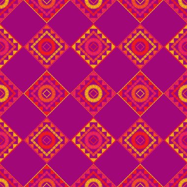 Etnik Boho Dikişsiz desen. Dantel. Kumaş üzerine nakış. Patchwork dokusu. Dokuma. Geleneksel süs. Kabile deseni. Halk motif. Duvar kağıdı, tekstil, sarma, Web için kullanılabilir. 