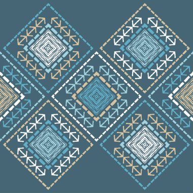 Etnik Boho Dikişsiz desen. Dantel. Kumaş üzerine nakış. Patchwork dokusu. Dokuma. Geleneksel süs. Kabile deseni. Halk motif. Duvar kağıdı, tekstil, sarma, Web için kullanılabilir. 