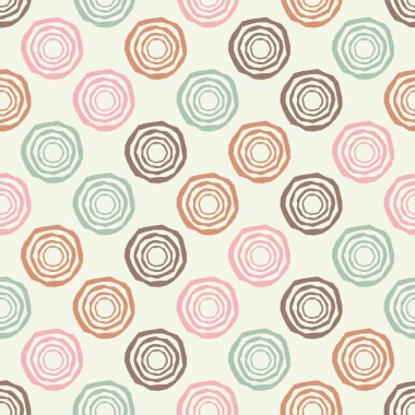 Polka noktalar Dikişsiz desen. Etnik figürlerin mozaiği. Desenli doku. Geometrik arka plan. Duvar kağıdı, tekstil, davet kartı, sarma, Web sayfası arka plan için kullanılabilir.