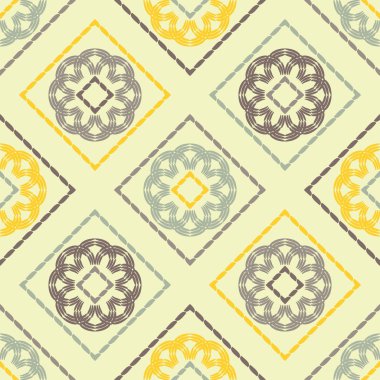 Etnik Boho Dikişsiz desen. Dantel. Kumaş üzerine nakış. Patchwork dokusu. Dokuma. Geleneksel süs. Kabile deseni. Halk motif. Duvar kağıdı, tekstil, sarma, Web için kullanılabilir.