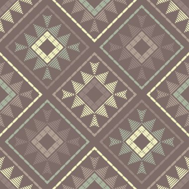 Etnik Boho Dikişsiz desen. Dantel. Kumaş üzerine nakış. Patchwork dokusu. Dokuma. Geleneksel süs. Kabile deseni. Halk motif. Duvar kağıdı, tekstil, sarma, Web için kullanılabilir. 
