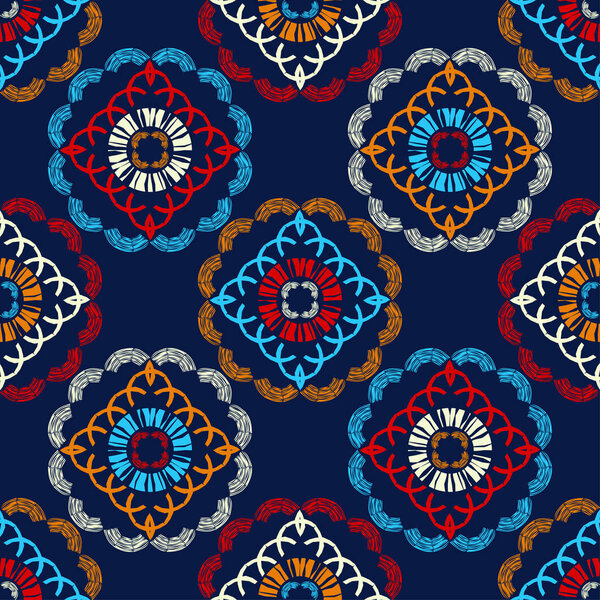 Бесшовный рисунок этнического бохо. Кружево. Вышивка на ткани. Пэтчворк текстуры. Плетение. Традиционное украшение. Племенной узор. Народный мотив. Может использоваться для обоев, текстиля, обертывания, паутины
. 