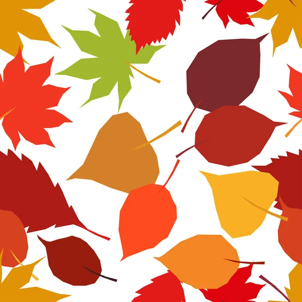 无缝的背景与装饰秋叶 美丽的公园 矢量插图 可用于壁纸 纺织品 邀请卡 网页背景 — 图库矢量图片
