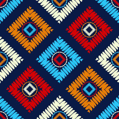 Etnik Boho Dikişsiz desen. Dantel. Kumaş üzerine nakış. Patchwork dokusu. Dokuma. Geleneksel süs. Kabile deseni. Halk motif. Duvar kağıdı, tekstil, sarma, Web için kullanılabilir. 