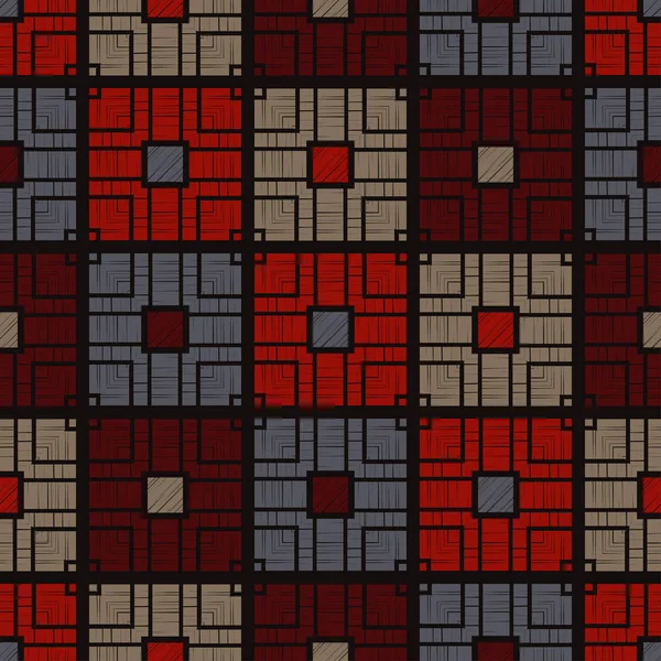 Etnic Boho Model Fără Sudură Dantelă Broderie Tesatura Textura Mozaic — Vector de stoc