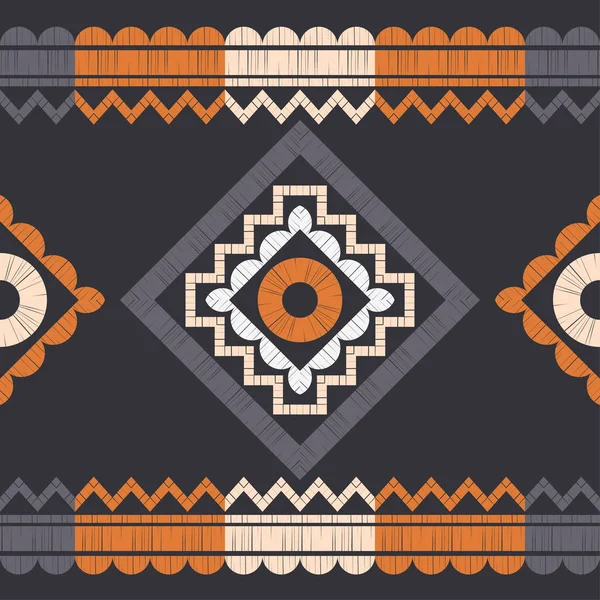 Polka noktalar Dikişsiz desen. Etnik figürlerin mozaiği. Desenli doku. Geometrik arka plan. Duvar kağıdı, tekstil, davet kartı, sarma, Web sayfası arka plan için kullanılabilir.