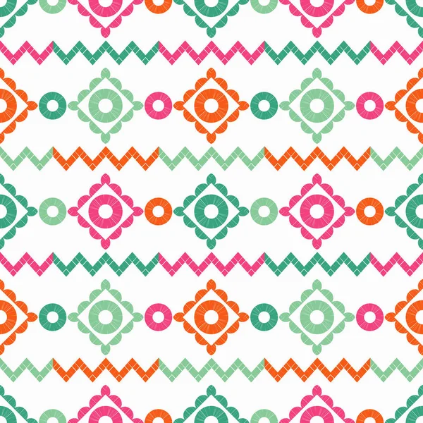 Punkt Nahtloses Muster Mosaik Ethnischer Figuren Gemusterte Textur Geometrischer Hintergrund — Stockvektor