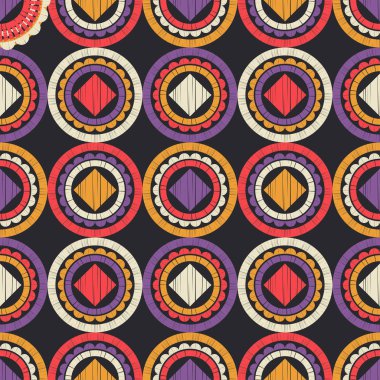 Etnik Boho Dikişsiz desen. Dantel. Kumaş üzerine nakış. Patchwork dokusu. Dokuma. Geleneksel süs. Kabile deseni. Halk motif. Duvar kağıdı, tekstil, sarma, Web için kullanılabilir. 