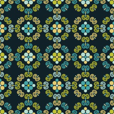 Paisley süsleme. Polka nokta. Etnik Boho Dikişsiz desen. Ikat. Geleneksel süs. Halk motif. Duvar kağıdı, tekstil, davet kartı, sarma, Web sayfası arka plan için kullanılabilir. 