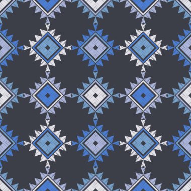 Etnik Boho Dikişsiz desen. Dantel. Kumaş üzerine nakış. Patchwork dokusu. Dokuma. Geleneksel süs. Kabile deseni. Halk motif. Duvar kağıdı, tekstil, sarma, Web için kullanılabilir. 