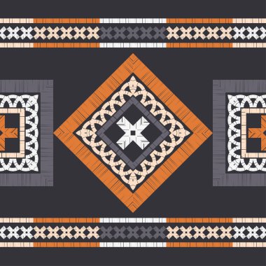 Etnik Boho Dikişsiz desen. Dantel. Kumaş üzerine nakış. Patchwork dokusu. Dokuma. Geleneksel süs. Kabile deseni. Halk motif. Duvar kağıdı, tekstil, sarma, Web için kullanılabilir. 