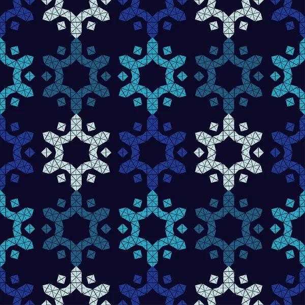 Motif Sans Couture Avec Flocons Neige Norvégiens Décoratifs Joyeux Noël — Image vectorielle