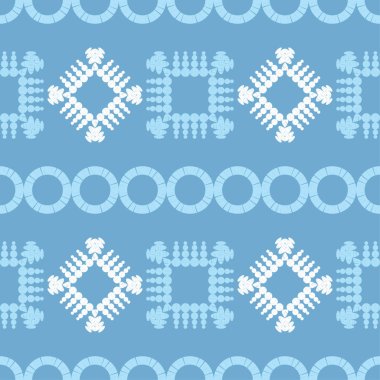 Polka noktalar Dikişsiz desen. Etnik figürlerin mozaiği. Desenli doku. Geometrik arka plan. Duvar kağıdı, tekstil, davet kartı, sarma, Web sayfası arka plan için kullanılabilir.